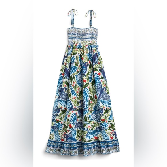 FARM Rio Dresses & Skirts - Farm Rio McCaw Flight Smocked Maxi Dress Sz S